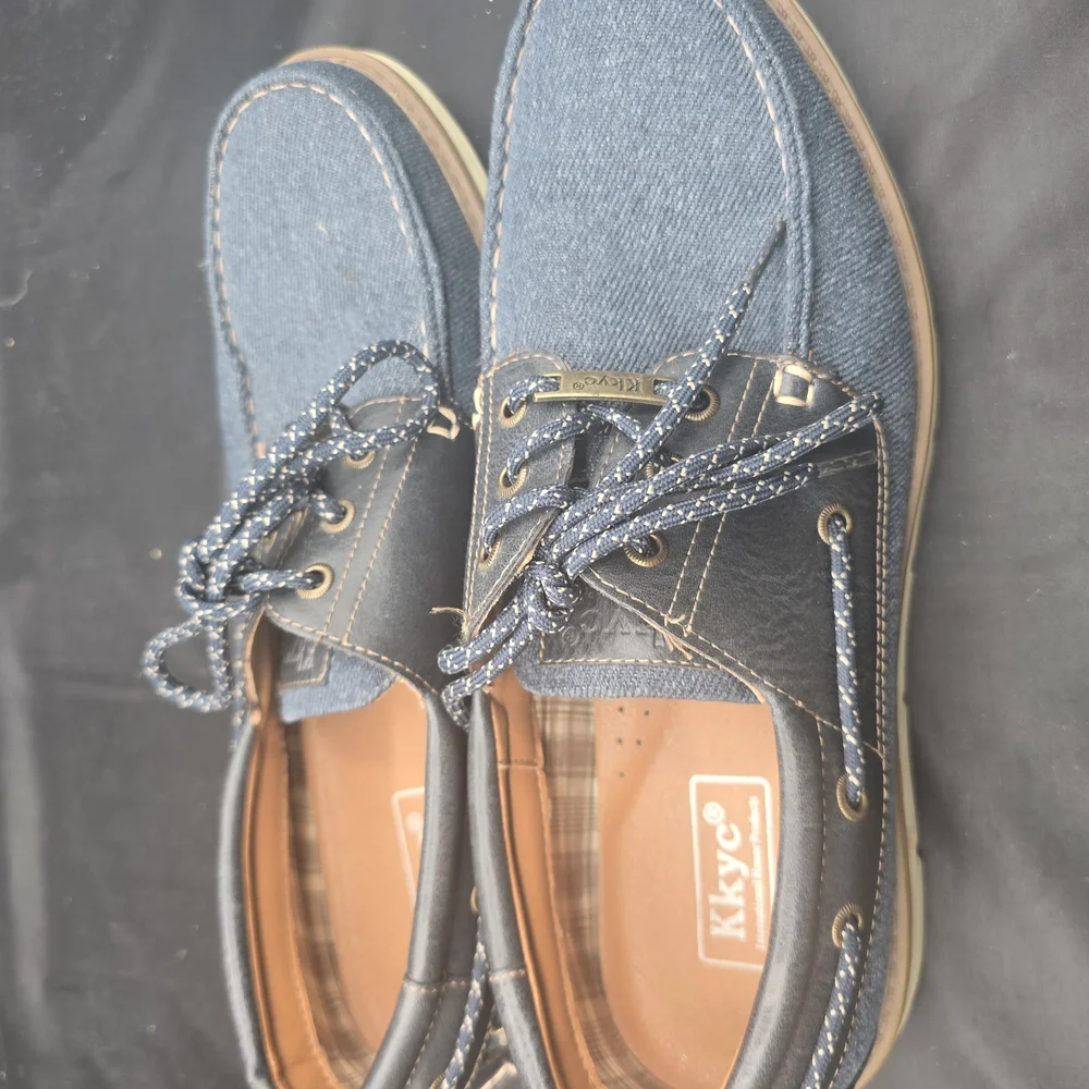 Blue and Brown Boat‎ Shoes with Classic Design